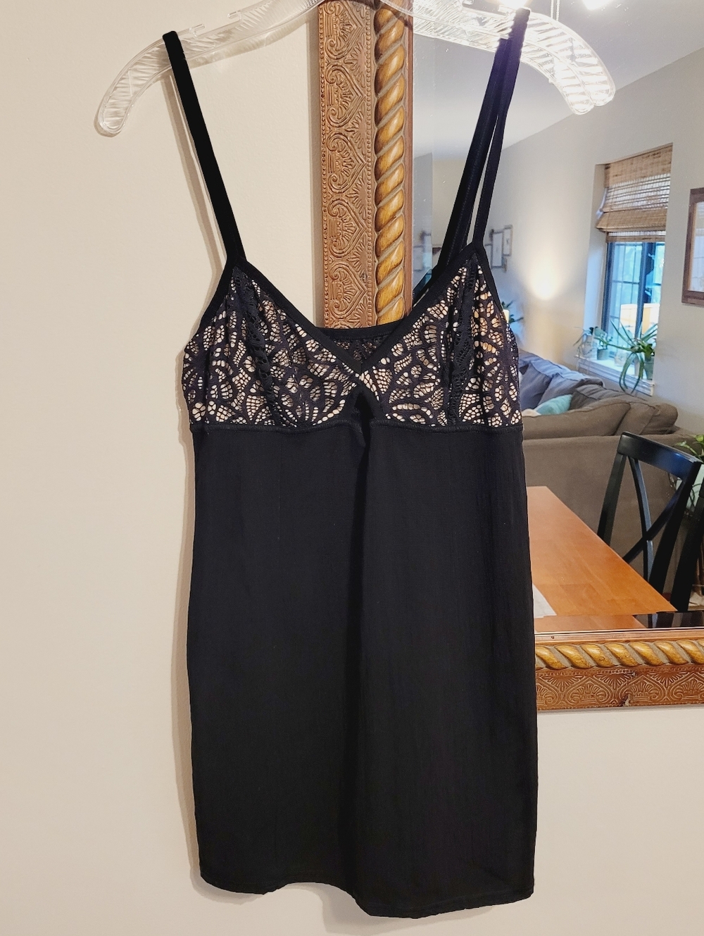 NEW Free People Intimately Lace Black Mini Dress